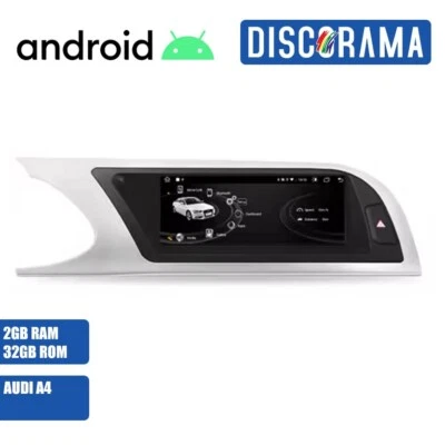 AUTORADIO ANDROID AUDI A4 2009-2016 STEREO AUTO TOUCH GPS WIFI MULTIMEDIA SYS - Immagine 1 di 4