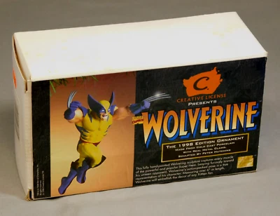 ORNAMENTO DE PORCELANA MARVEL X-MEN WOLVERINE LICENÇA CRIATIVA 1998 COM CAIXA - Imagem 1 de 4