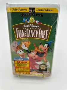Fun and Fancy Free 50th Anniversary Walt Disney Masterpiece 1997 VHS New/Sealed - Foto 1 di 5