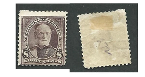 Scott 272, 8c piccolo nodo, triangoli, marrone viola, DWM, MOGH, BELLO anteriore - Foto 1 di 1