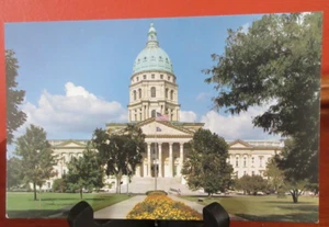 EDIFICIO DEL CAPITOLIO DEL ESTADO - Tarjeta Postal Topeka KANSAS GOBIERNO Histórica No Usada - Imagen 1 de 3