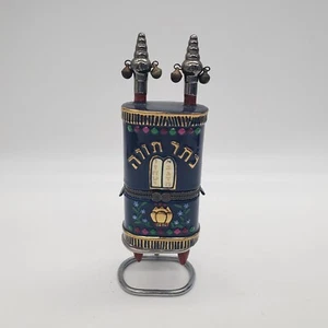 JACOB ROSENTHAL JUDAICA COLLECTION CERAMIC MEZUZAH CASE Trinket Box w stand - Picture 1 of 20