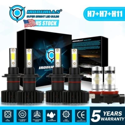 For Mercedes-Benz E350 B200 2008-2011 LED Headlight Bulbs Hi/Lo Beam & Fog Light - Image 1 of 4