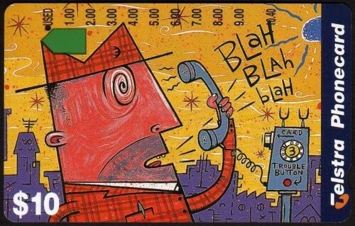 ✨1996 - Australia Telstra Fun Card 'Blah Blah' P967123a | $10 phonecard | VGC✨ - image 1 of 1