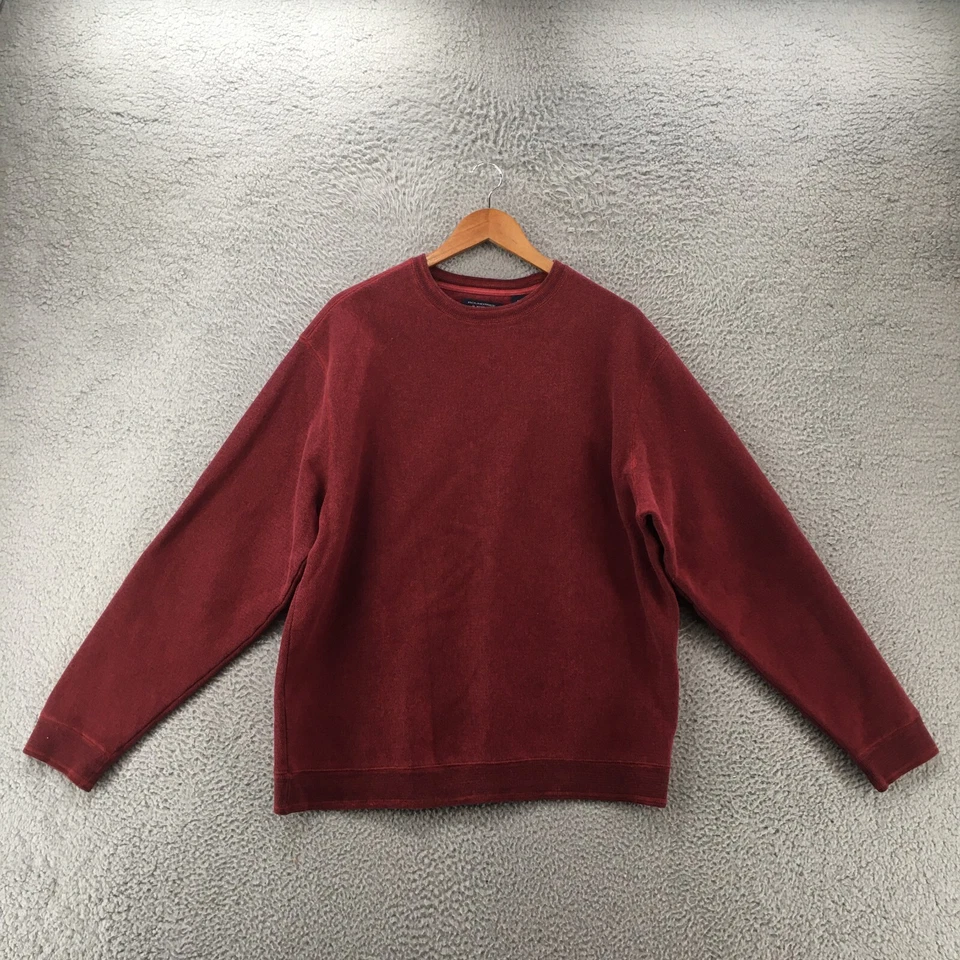 Suéter Pullover Roundtree & Yorke Para Hombres XL Rojo Mezcla de Algodón Manga Larga Tejido Foto 1 de 4
