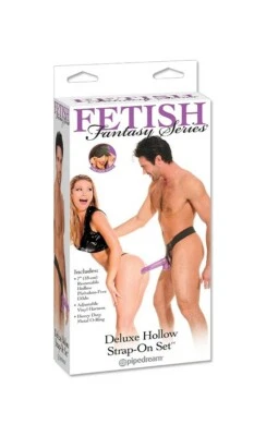 Fetish Fantasy Purple Deluxe Adjustable Hollow StrapOn 7"  E.D. Erectile Problem - Image 1 of 4