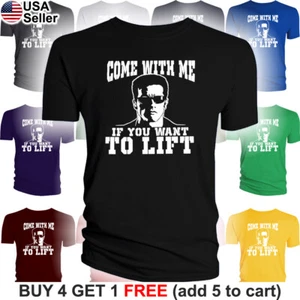 Camiseta Ven conmigo If You Want to Lift Arnold Terminator Ejercicio Gimnasio Entrenamiento - Imagen 1 de 19
