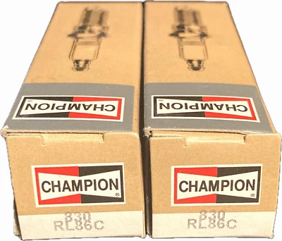 Lote de 2 velas de ignição Champion 830/RL86C cobre mais para uma ampla gama de motores - Imagem 1 de 3
