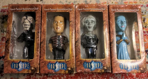 Farscape Rare Hand Painted Bobblehead Doll Set Chrichton, Zhaan,Chiana, Scorpius Cover