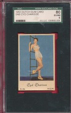 POLIO SURVIVOR SGC 6 CYD CHARISSE 1952 DUTCH GUM #5AB ACTOR BALLET DANCER *TPHLC