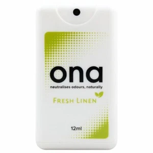 Ona Spray Card 12ml - Fresh Linen Compact Pocket Professional Odour Control - Picture 1 of 1