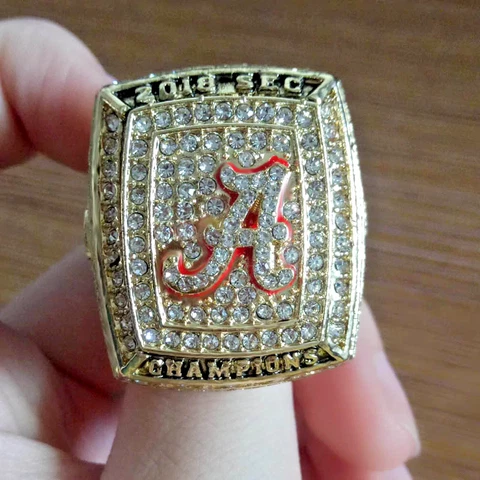 2018 Alabama Crimson Tide Role Sec HC SABAN Gold Ring Football Championship Cover
