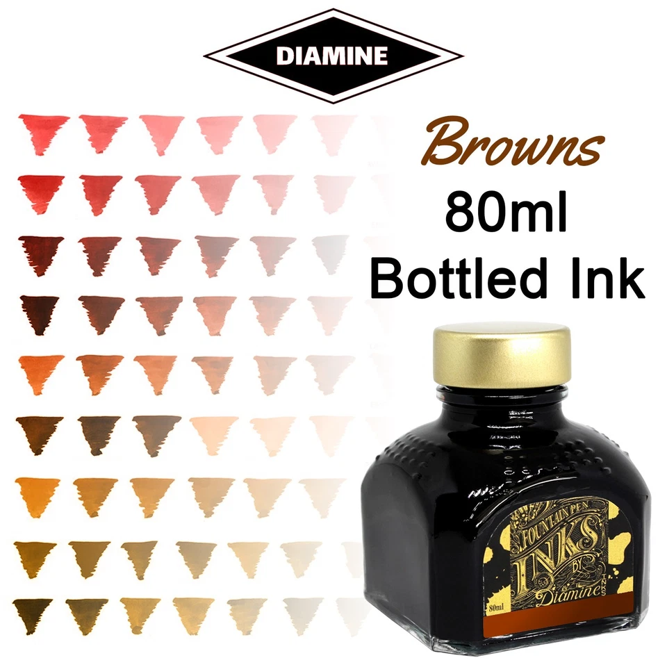 Diamine abgefüllt Tinte (80ml) für Füller Stift - braun - Bild 1 von 1