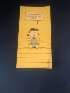 VINTAGE PEANUTS LUCY Fathers Day Card by Hallmark Used - Picture 1 of 9