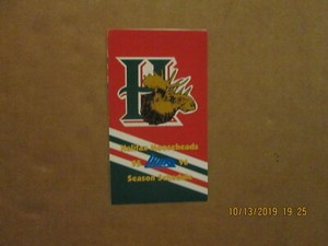 QMJHL Halifax Mooseheads Vintage Circa 95 96 Team Logo Hockey Pocket Schedule