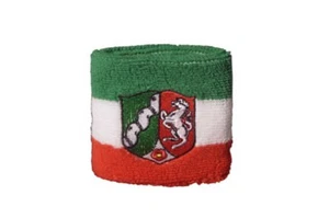 Schweißband Fahne Flagge Deutschland Nordrhein-Westfalen 2er Set - 7x8cm Armband - Picture 1 of 1