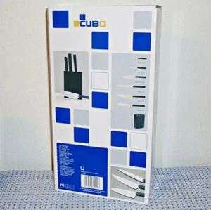 【NEW】BERGHOFF CUBO 7-PIECE KNIFE WITH KNIFE BLOCK - Picture 1 of 8