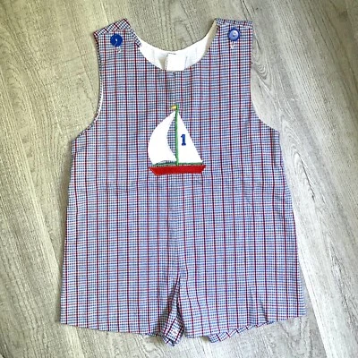 De Colección Samara Jumper Velero Playa Niñas 4T Niños Unisex Guinga Rojo Mientras Azul Foto 1 de 3
