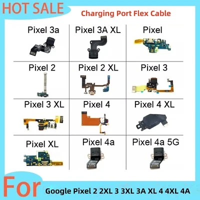 USB Charging Port Dock Flex Cable For Google Pixel 2 2XL 3 3XL 3A XL 4 4XL 4A IM - Image 1 of 4