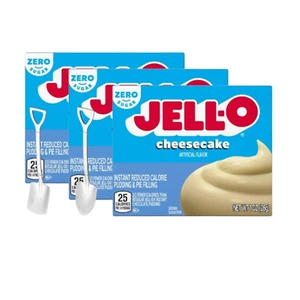 Jell-O Pudding 1oz Box (3er Pack) Mini Schaufel Löffel (Null Zucker Käsekuchen) - Bild 1 von 1
