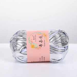 30M 100g Shiny Metallic Texture T-Shirt Yarn Ball DIY Knitting Yarn Craft Sewing - Picture 1 of 34