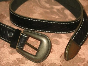 Damen-Gürtel, schwarz mit Muster, Länge: 90 cm, Frauen-Accessoire - Bild 1 von 12