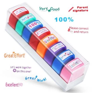 Tmtains 8Pcs Teacher Stamps for Classroom Teacher Supplies Self-inking Gradin... - Picture 1 of 7