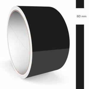 Zierstreifen 60mm 10 Meter Schwarz Glänzend RAL 9005 Glanz Auto Boot Motorrad - Bild 1 von 5