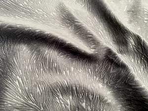 Tela de terciopelo en relieve para decoración de terciopelo tapicería material de terciopelo 59" de ancho GRIS CARBÓN - Imagen 1 de 7