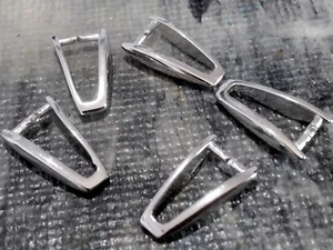 Pick de hielo de plata esterlina 925 y fianza de pellizco, 11,5x5x2,5 mm, pin de 0,7 mm, 5 piezas. - Imagen 1 de 3