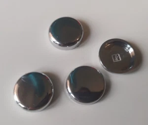 4 TAPPI COPRIVITE CROMATO PER FISSAGGI LATERALI  WC - BIDET - Foto 1 di 2