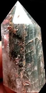 51g Natural Phantom 'Green Ghost' Lemurian QUARTZ Crystal Point Polished s340 - Picture 1 of 9