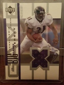 2002 UD Piece of History The Big Game #BGJ-JL Ray Lewis Spiel gebraucht Ravens - Bild 1 von 2