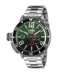 Nuevo reloj para hombres U-Boat SOMMERSO CERÁMICA esfera verde/MT acero inoxidable 9520/MT - Imagen 1 de 1