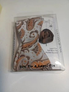 Hermoso Of New York  Bow Tie And Lapel Pin - Picture 1 of 6