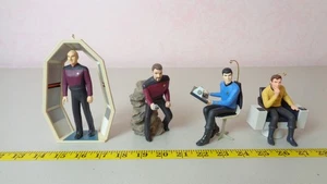 Star Trek Classic & TNG Hallmark Lot 4 Loose Ornaments Kirk Spock Picard Riker - Bild 1 von 7