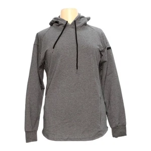 Gray Hoodie Sweatshirt Extra Long Womens XL Stretch Pullover Athletic Pockets - Picture 1 of 2
