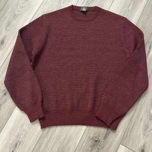 Lord And Taylor Herren Rundhals Pullover gesprenkelt burgund Größe L gebraucht, in einwandfreiem Zustand - Bild 1 von 8