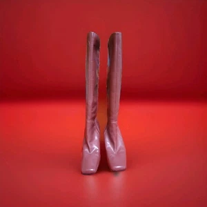 Karen Scott Burgundy Upper Leather Boots Size 7.5 M - Picture 1 of 11