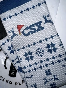 New CSX CHRISTMAS Socks WITH UGLY CHRISTMAS SWEATER SOCKS STRIDELINE RECYCLED - Picture 1 of 6