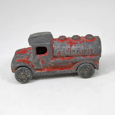 Antiguo camión de gasolina Barclay Toys Mack de los años 30 original de metal fundido de 2" vintage Foto 1 de 4