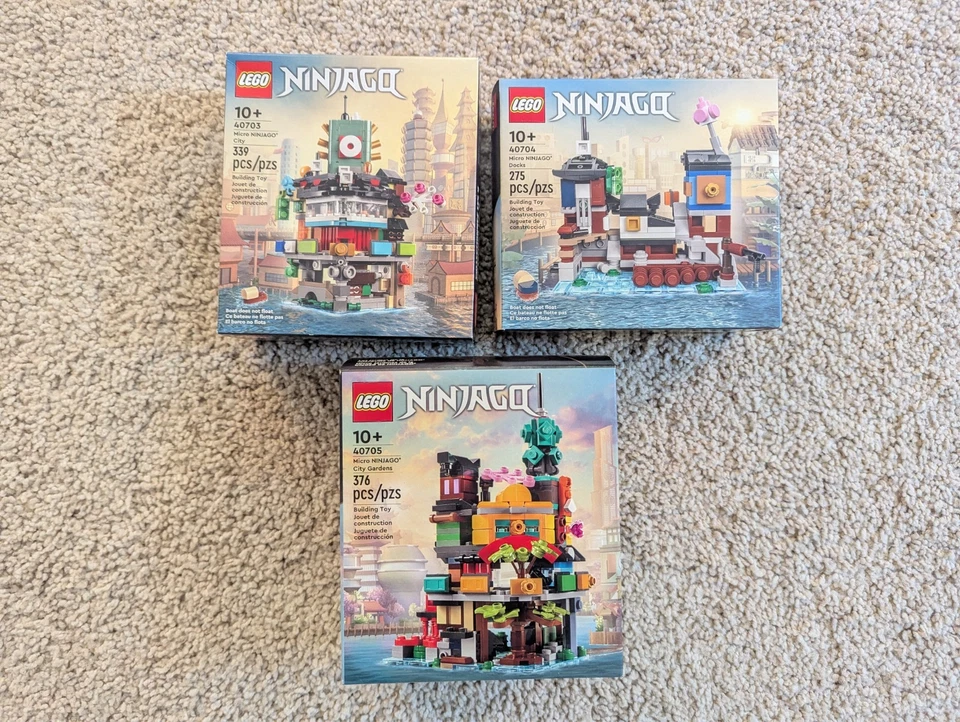 LEGO Micro NINJAGO set - City, Docks, Gardens (40703, 40704, 40705) - Image 1 of 1