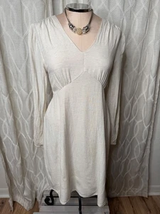 Sincerely Jules Baby Puppe Leinenmischung L Langarm Kleid hinten offen Coquette - Bild 1 von 12