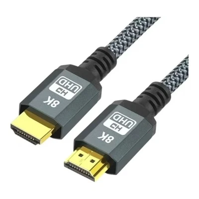 HDMI 2.1 ULTRA HD 8K CABLE 10FT BRAIDED 48GBPS 4K@120HZ 8K@60HZ HDR 10 - Image 1 of 4