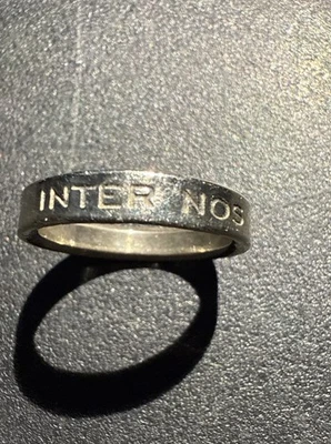 MARC JACOBS band ring in metal Inter Nos engraved in Latin language Between us 7 - Image 1 of 4