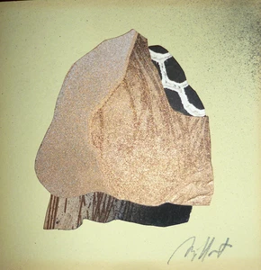 Gilou Brillant collage et assemblage de papiers découpés signée art abstrait  - Picture 1 of 1