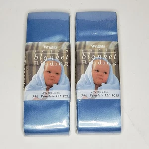 Menge 2 Wrights 794 Porzellan Einzelfalte Satin Decke Bindung 2"X4,75 Yd - Bild 1 von 4