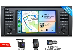 For BMW E39 540i 7" Apple CarPlay Android Auto 14 Car Stereo Radio GPS Navi WiFi - Picture 1 of 21