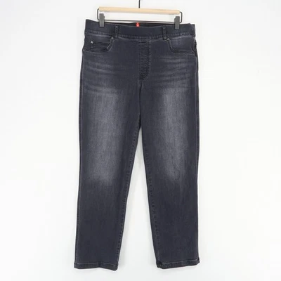 Pantalones de mezclilla Spanx rectos al tobillo para mujer XL lavados negros elásticos Foto 1 de 4