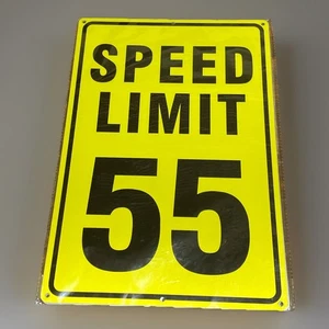55 MPH Segnale Limite di Velocità (Confezione da 2) 12 x 18 in Alluminio Insegna Riflettente - Foto 1 di 1
